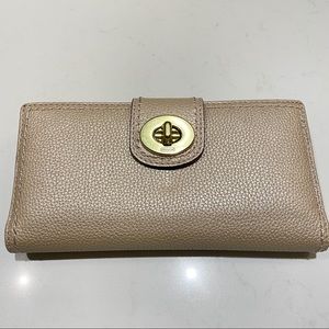 Coach Turnlock Leather Wallet